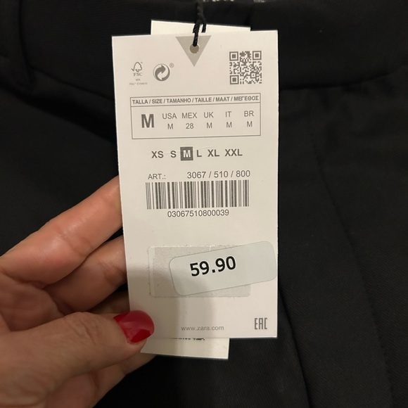 ZARA FULL LENGTH  FLAP PANTS - Picture 5 of 5